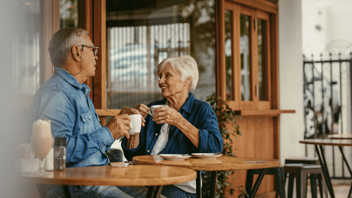 When Is It Time? How To Talk To Your Spouse About Senior Living In West Union, Ia 3 A Couple Of Seniors Having A Conversation And Drinking Coffee